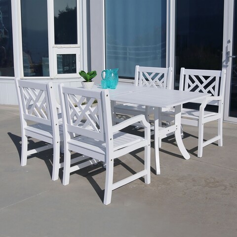 Surfside Rectangular Table and Arm Chair Outdoor Wood Dining Set by Havenside Home