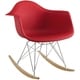 preview thumbnail 10 of 8, Red Molded Plastic Armchair Rocker in Red