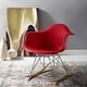 preview thumbnail 6 of 8, Red Molded Plastic Armchair Rocker in Red