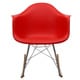 preview thumbnail 2 of 8, Red Molded Plastic Armchair Rocker in Red