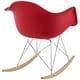 preview thumbnail 8 of 8, Red Molded Plastic Armchair Rocker in Red