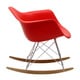 preview thumbnail 3 of 8, Red Molded Plastic Armchair Rocker in Red