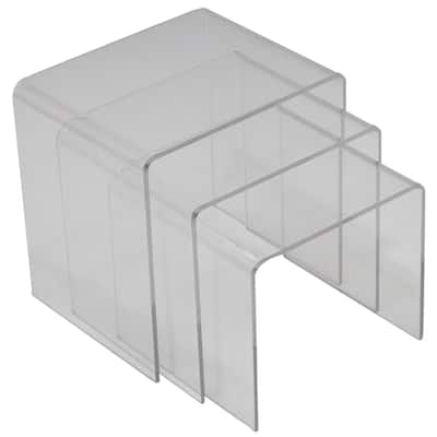 Casper Clear 3-piece Nesting Table