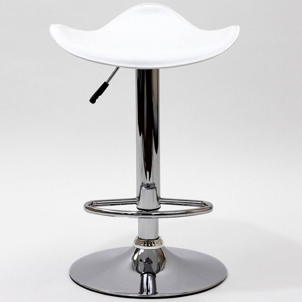 White Saddle Bar Stool