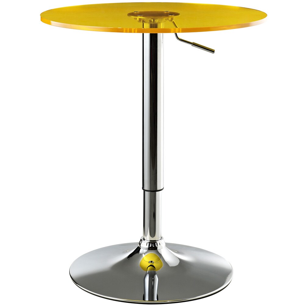 Modway Portal Adjustable Acrylic Orange Top Bar Table (Orange)