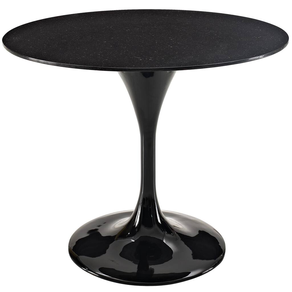 Black Marble Top 40-inch Dining Table