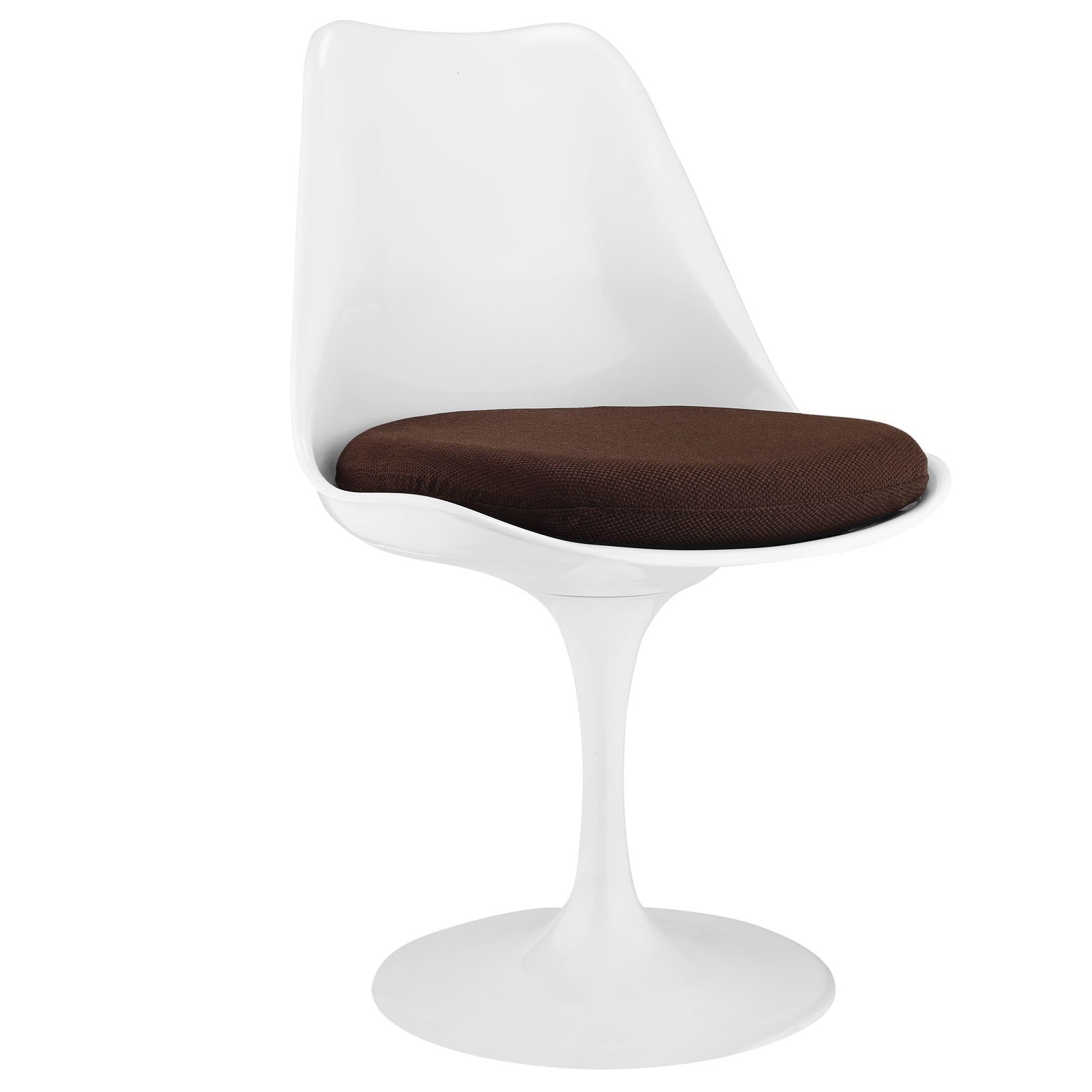 Eero Saarinen Style Tulip Side Chair With Black Cushion