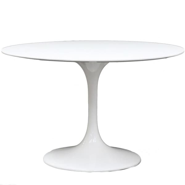 Eero Saarinen Style White 40 inch Tulip Dining Table  