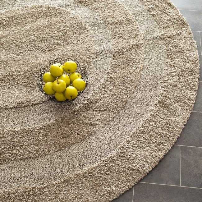 Ultimate Beige Shag Rug (4 Round)