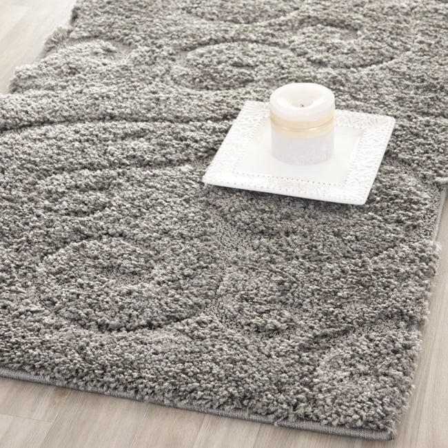 Safavieh Ultimate Dark Grey/ Beige Shag Rug (23 X 9)