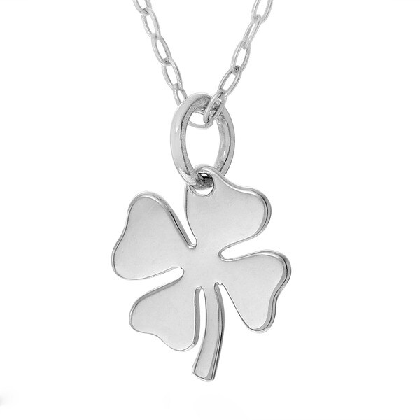 Shop Sterling Silver Four Leaf Clover Pendant - Free Shipping On Orders ...