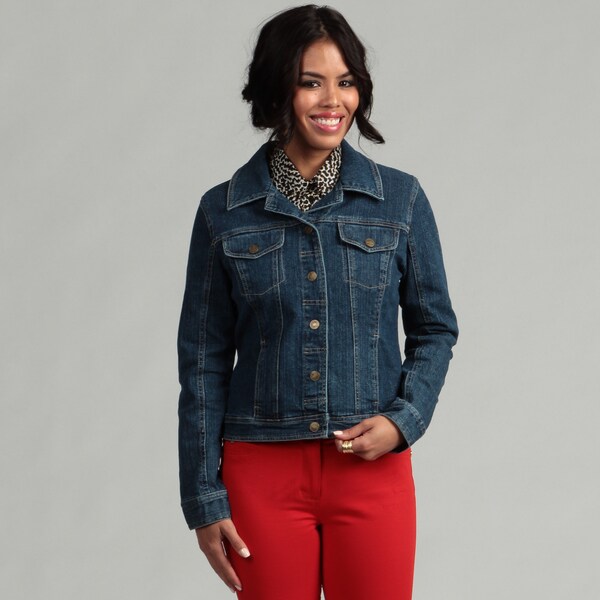 Live A Little Women's Cropped Denim Jacket