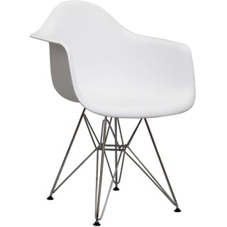 Carson Carrington Notodden Wire White Arm Chair. Opens flyout.