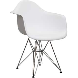 slide 1 of 1, Carson Carrington Notodden Wire White Arm Chair