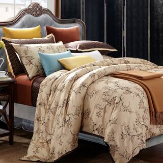 Queen Size Gold Duvet Covers For Less Asian Garden 7 Piece Queen Cotton Duvet Cover Set