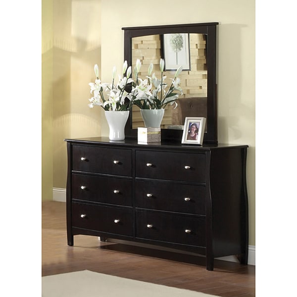 Furniture of America Espresso Wood Dresser with Mirror  Free Shipping Today  Overstock  14231623