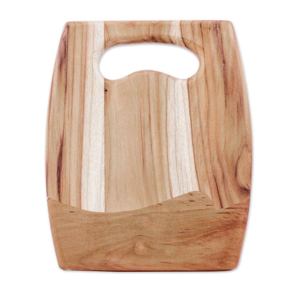 Handmade Teakwood 'Surf' Cutting Board (Guatemala)