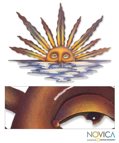 Handmade Steel 'Sunset in Sayulita' Wall Sculpture (Mexico)