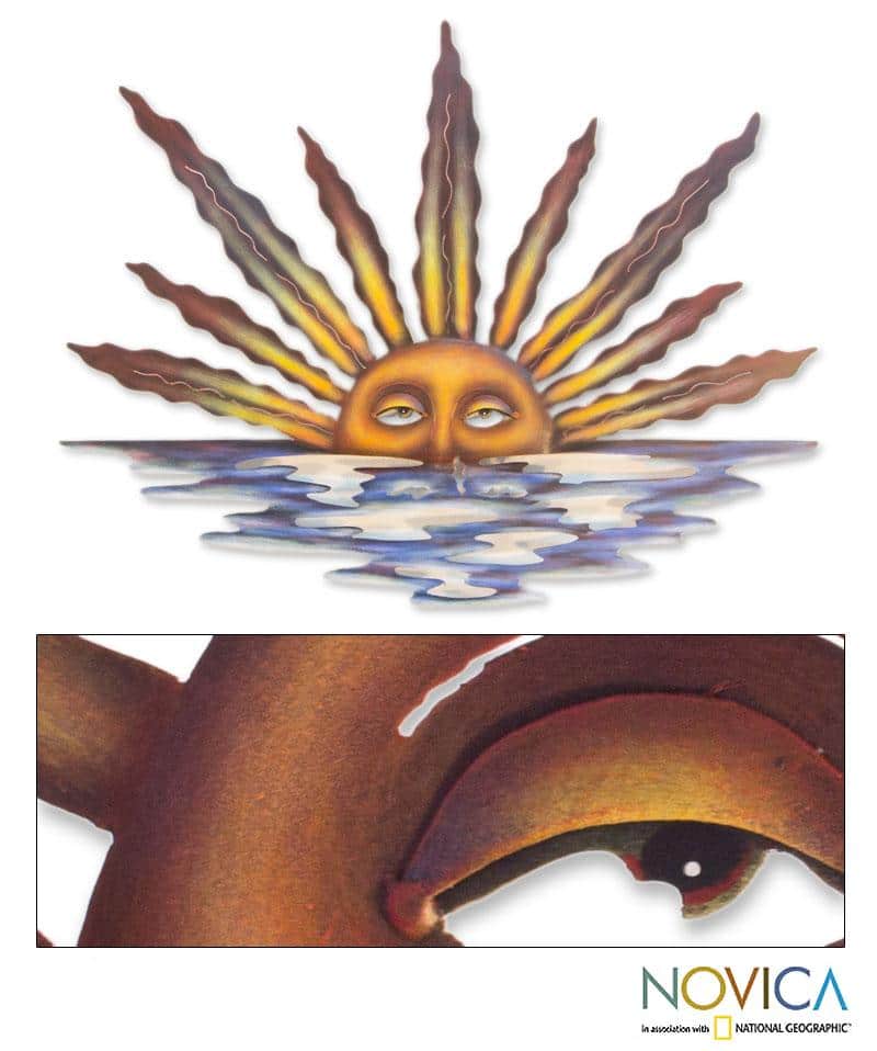 Handmade Steel 'Sunset In Sayulita' Wall Sculpture (Mexico)