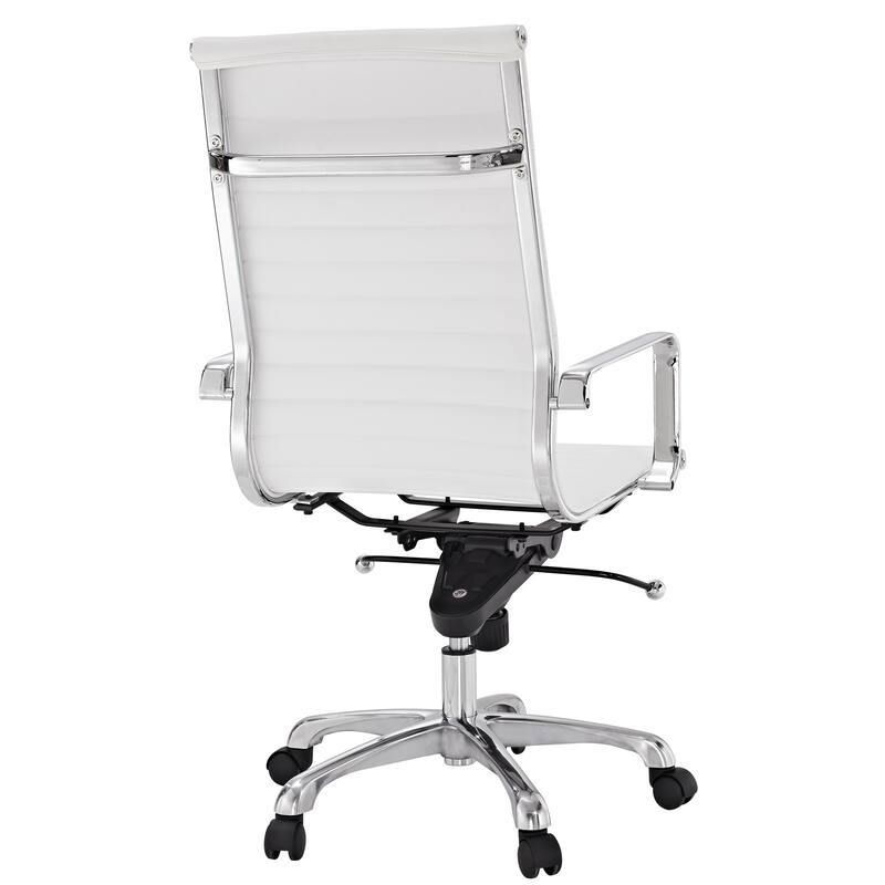 Malibu High-back White Vinyl Office Chair