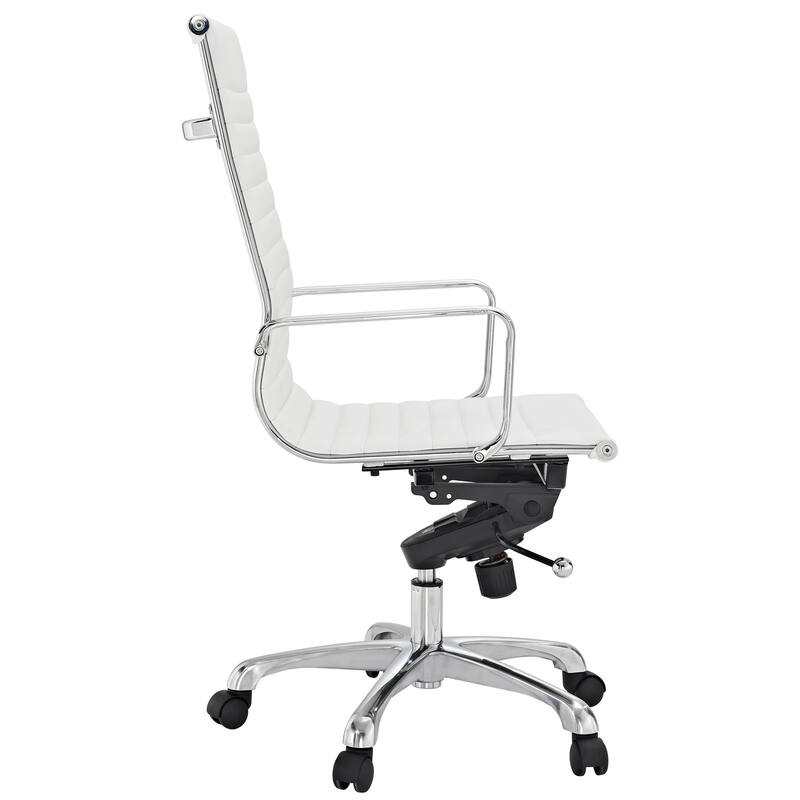 Malibu High-back White Vinyl Office Chair