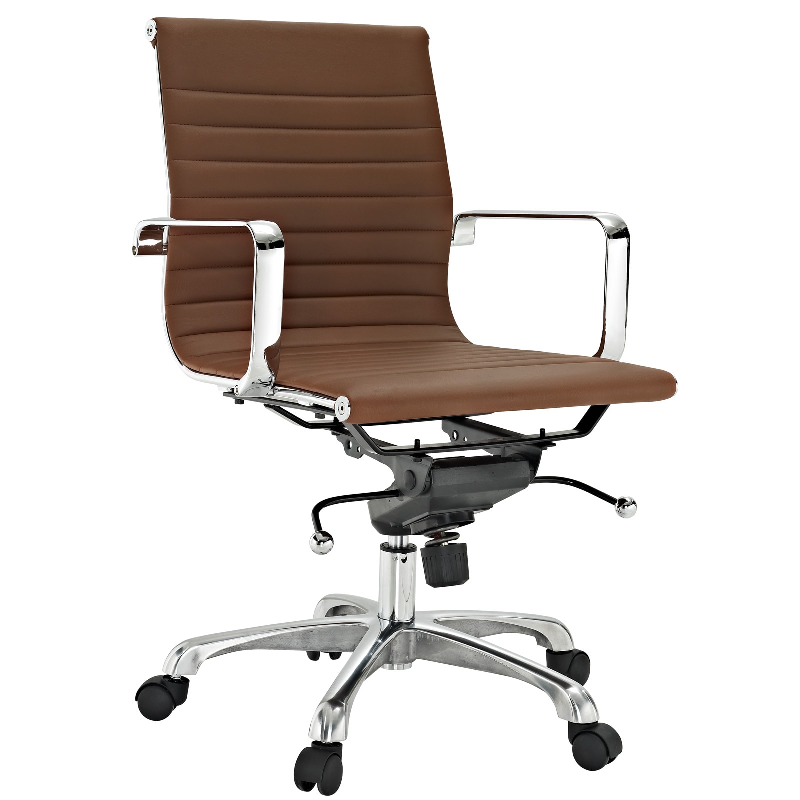 Malibu Mid back Terracotta Vinyl Office Chair