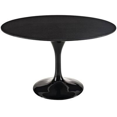 Eero Saarinen Style 48-inch Black Marble Top Tulip Dining Table