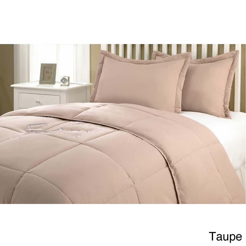 Nanofibre Water And Stain Resistant Down Alternative 3 piece Comforter Set