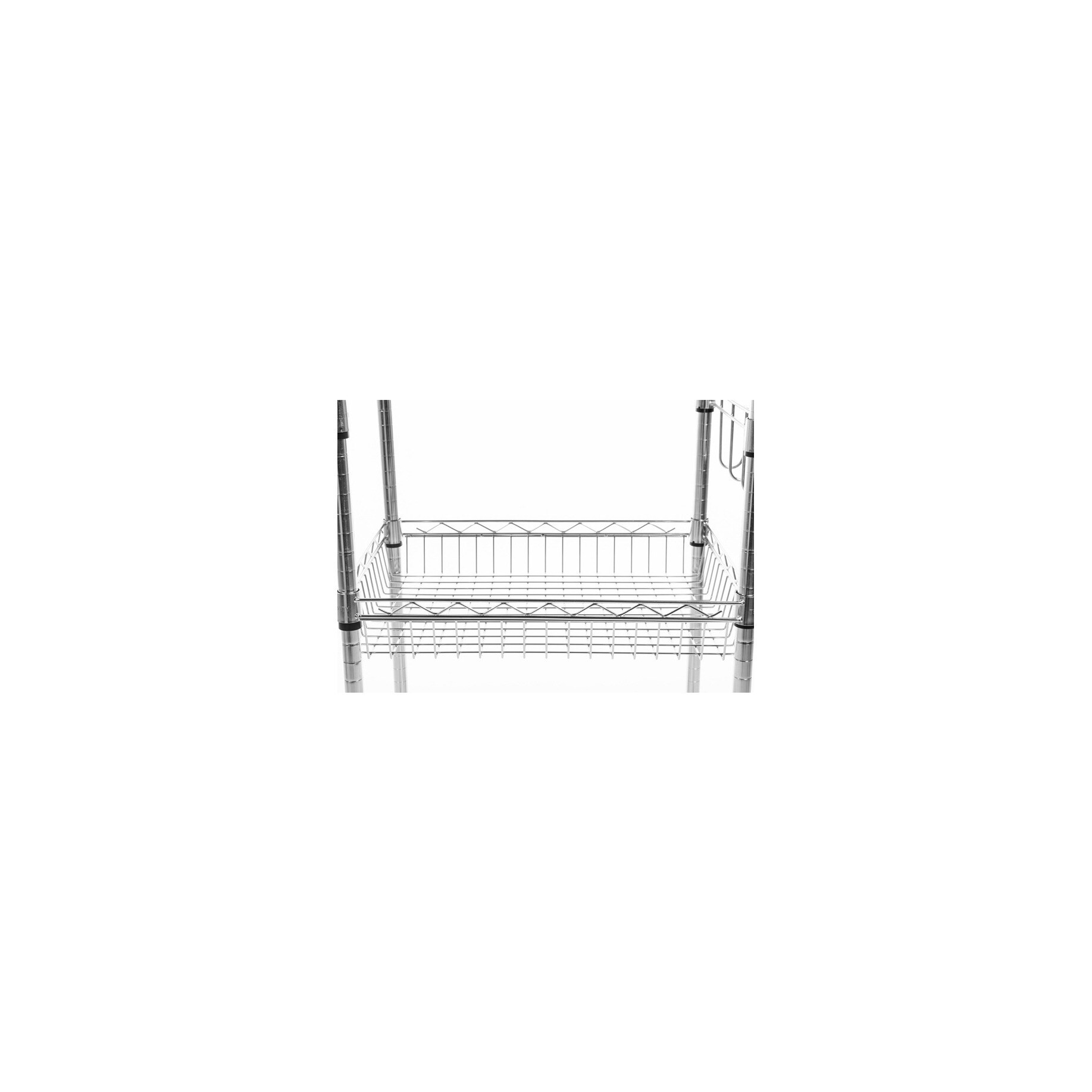 TRINITY EcoStorage® Bamboo Top Kitchen Cart in Chrome