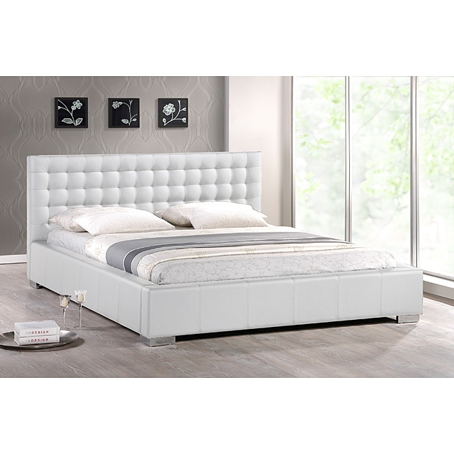 Madison White Modern Queen-size Platform Bed - 14233946 ...