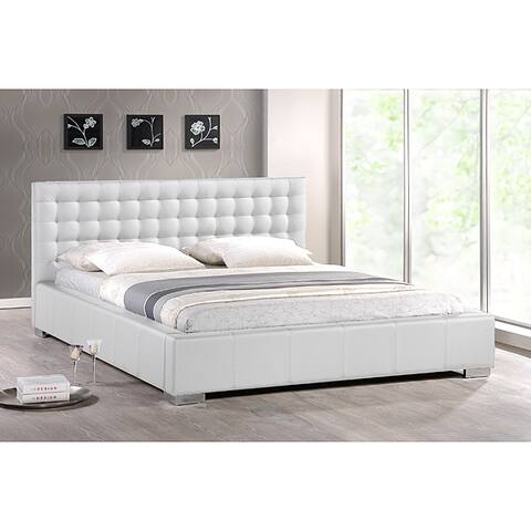 Strick & Bolton Marold White Versatile Platform Bed in King