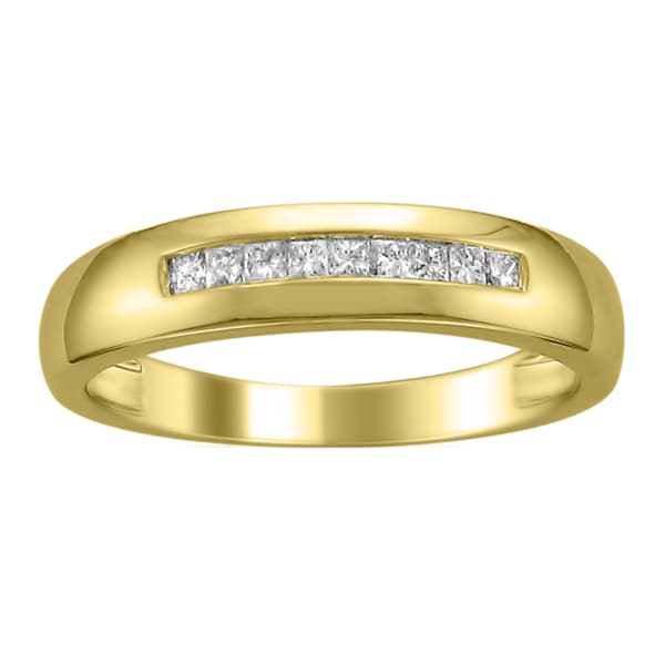 14k Gold Men's 1/4ct TDW Diamond Wedding Band (H-I, SI2-I1)