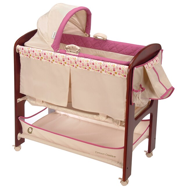 bassinet with wood frame