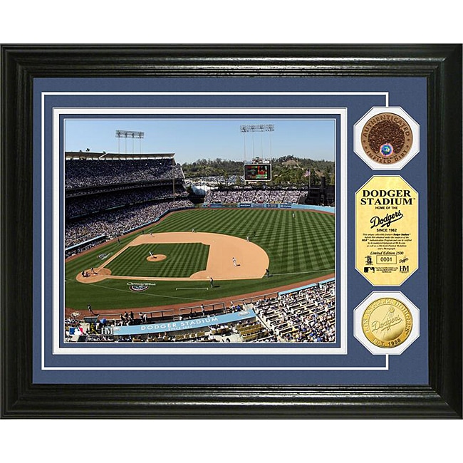 Highland Mint Dodger Stadium Gold and Infield Dirt Coin Photo Mint
