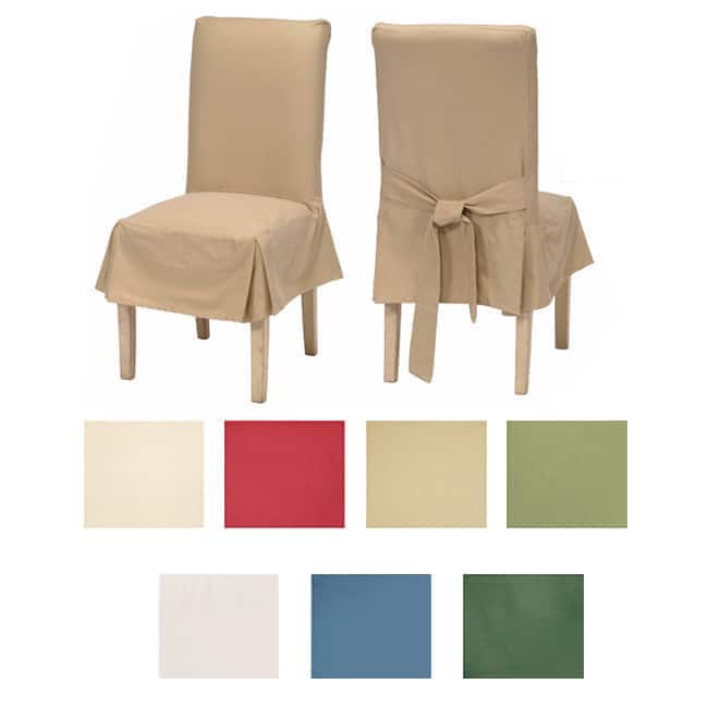 Classic Cotton Duck Dining Chair Slipcovers (Set of 2) - N/A