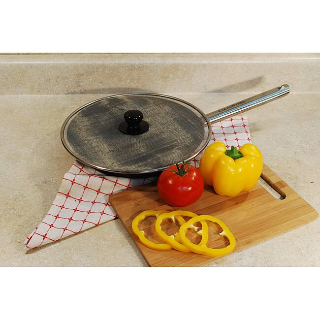 Stainless Steel 2-piece 13-inch Round Splatter Screen with Knob Set