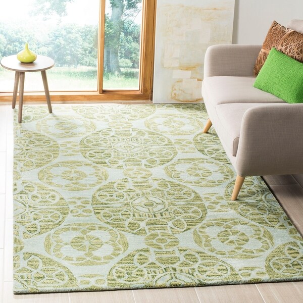 Safavieh Handmade Treasures Turquoise New Zealand Wool Rug - 8' x 10'