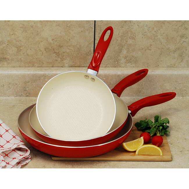 Professional Aluminum 3-piece Ceramic Nonstick Cookware Set