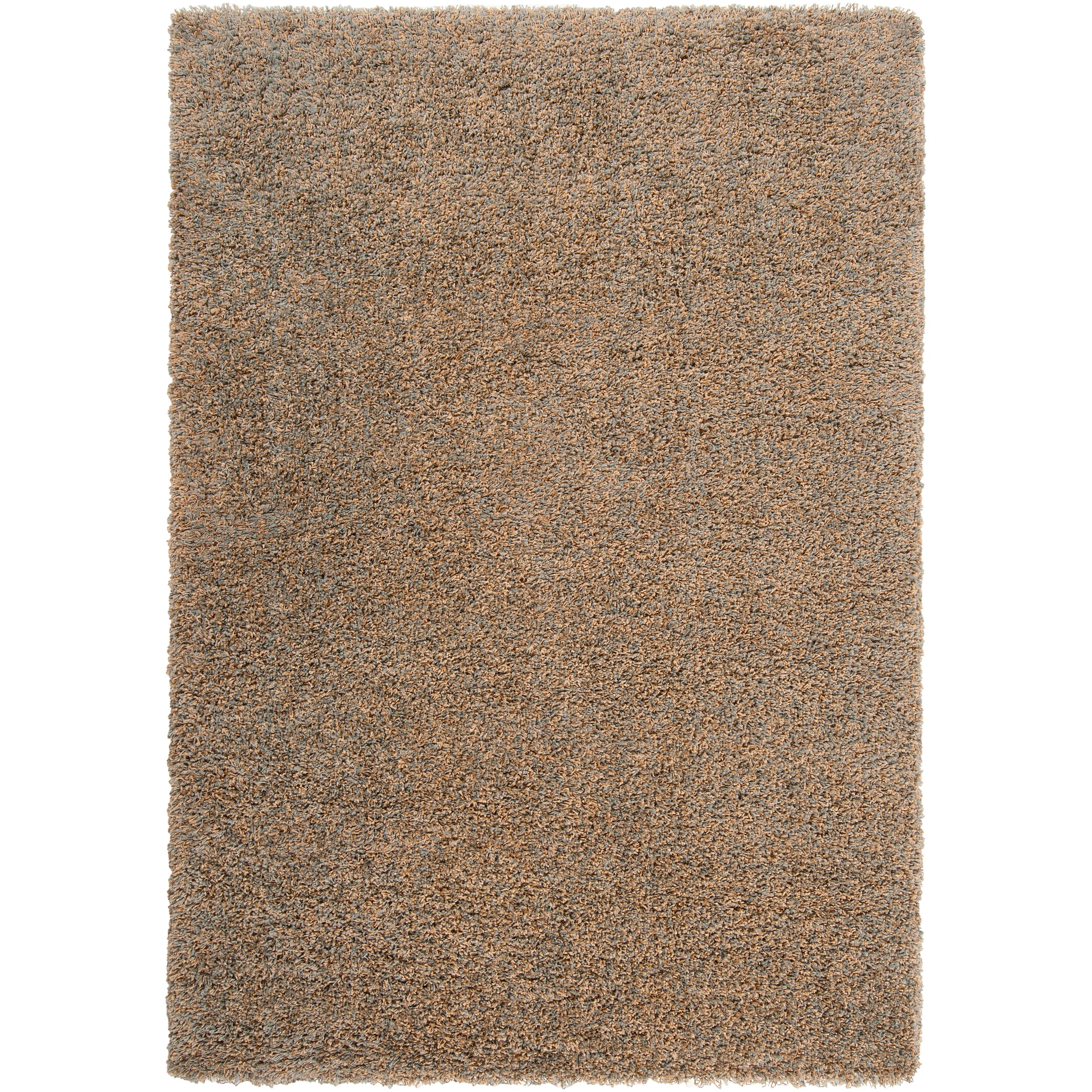 Woven Tan Polypropylene Luxurious Soft Shag Rug (67 X 96)