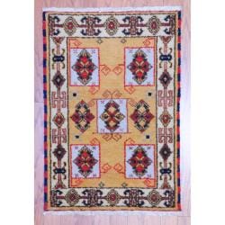 Handmade Kazak Wool Rug (India) - 2' x 3'. Opens flyout.