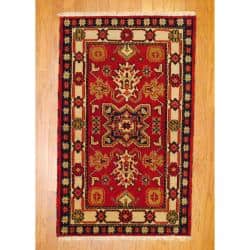 Herat Oriental Indo Hand Tufted Contemporary Design Wool Area Rug Medium Blue/Ivory Herat Oriental Indo Hand Tufted Contemporary Design Wool Area Rug Medium Blue/Ivory