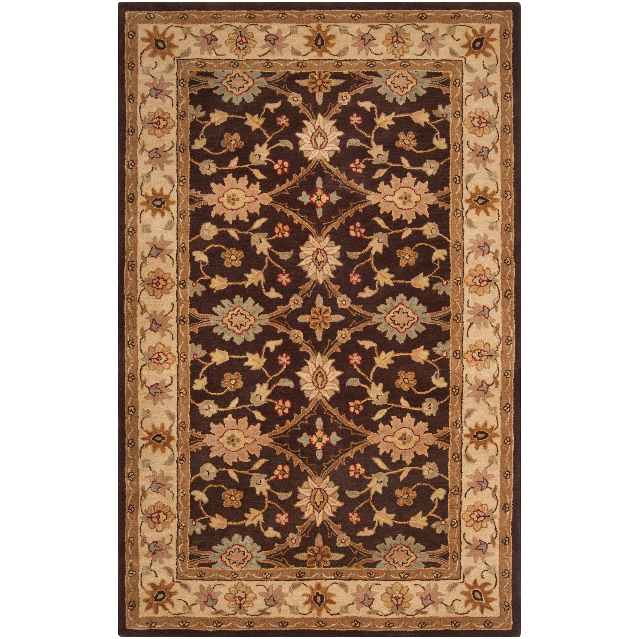 Handtufted Brown Clifford New Zealand Wool Rug (3'3 x 5'3) Free