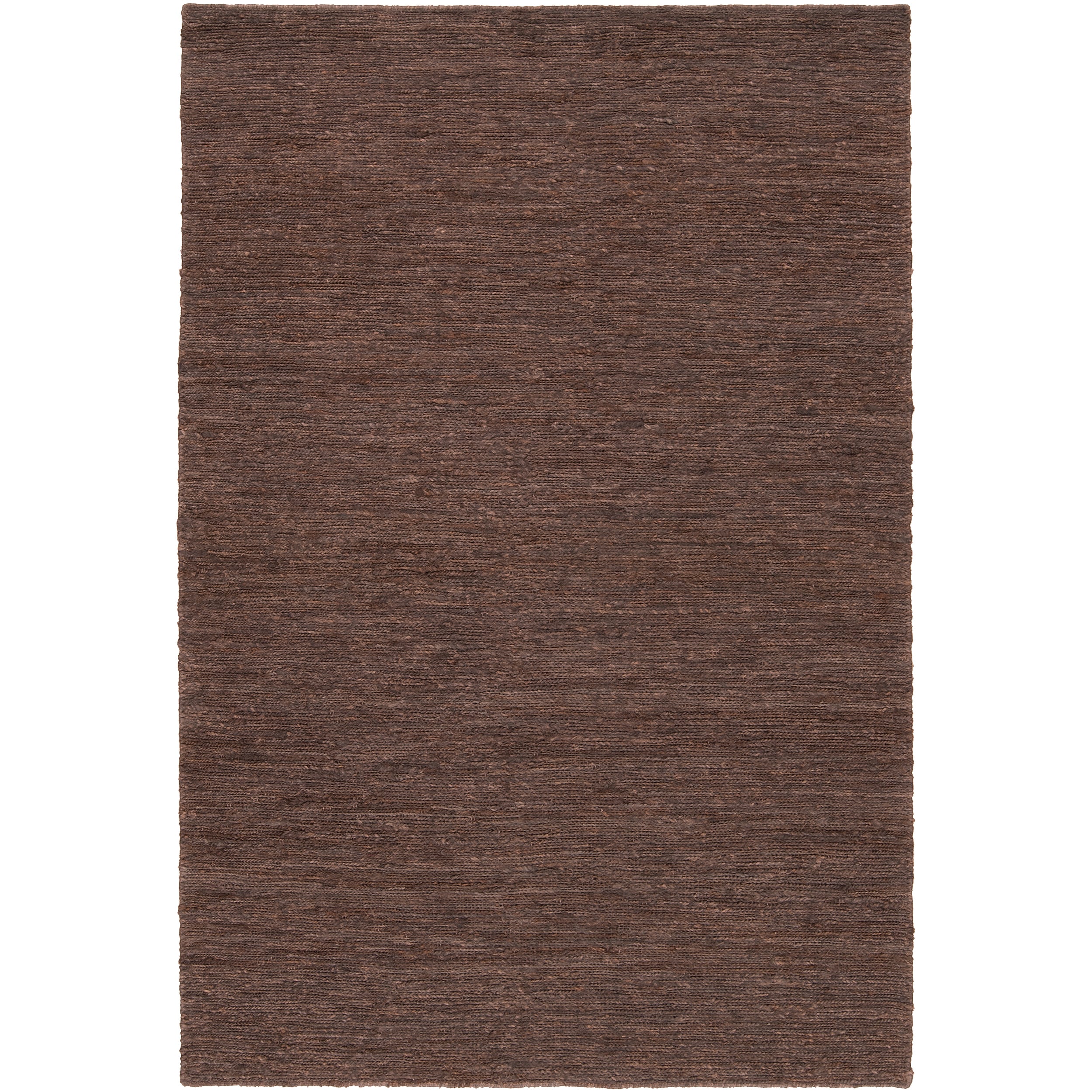 Handwoven Brown Doctate Natural Fiber Abstract Hemp Rug (33 X 53)