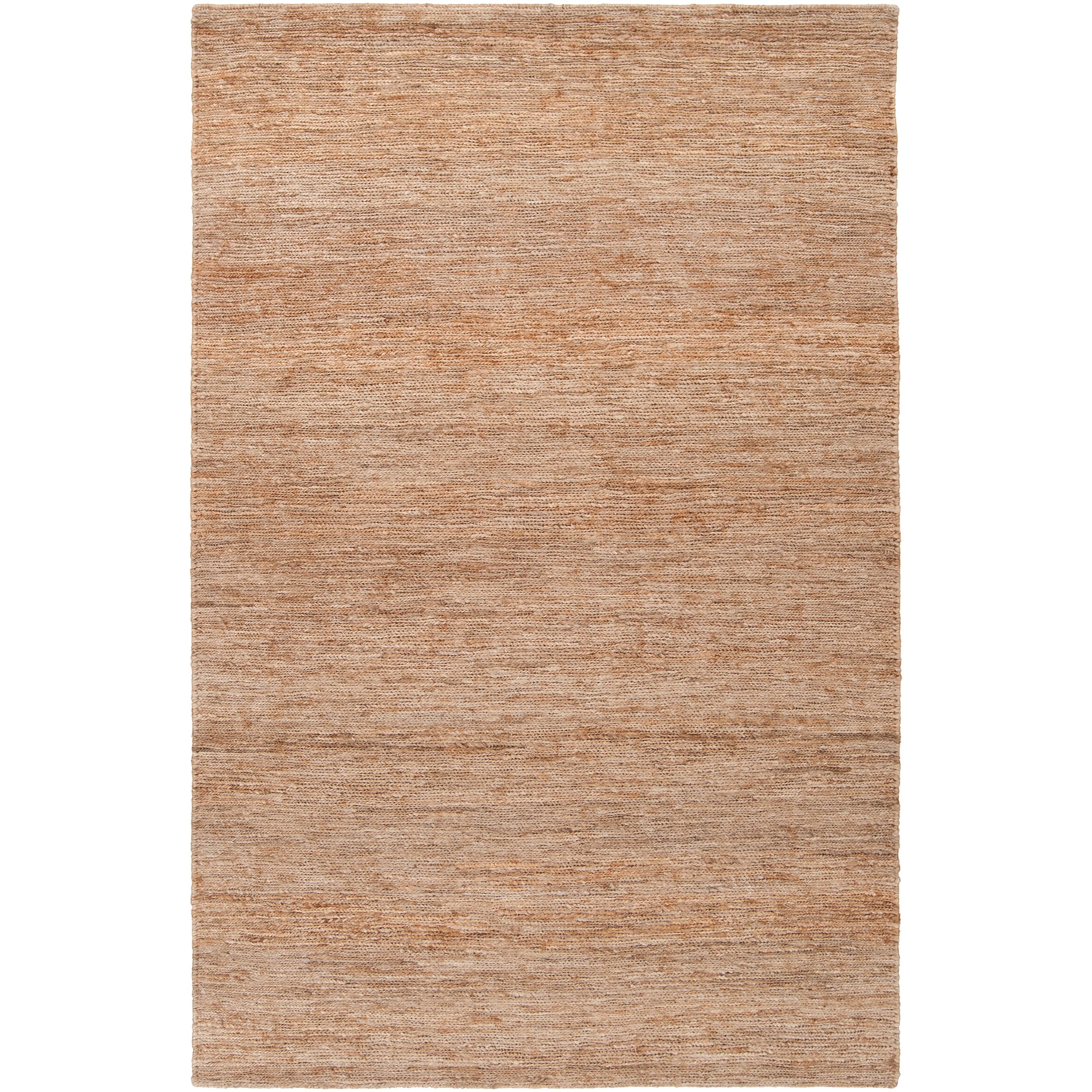 Handwoven Transitional Tan Doctate Natural Fiber Hemp Rug (33 X 53)