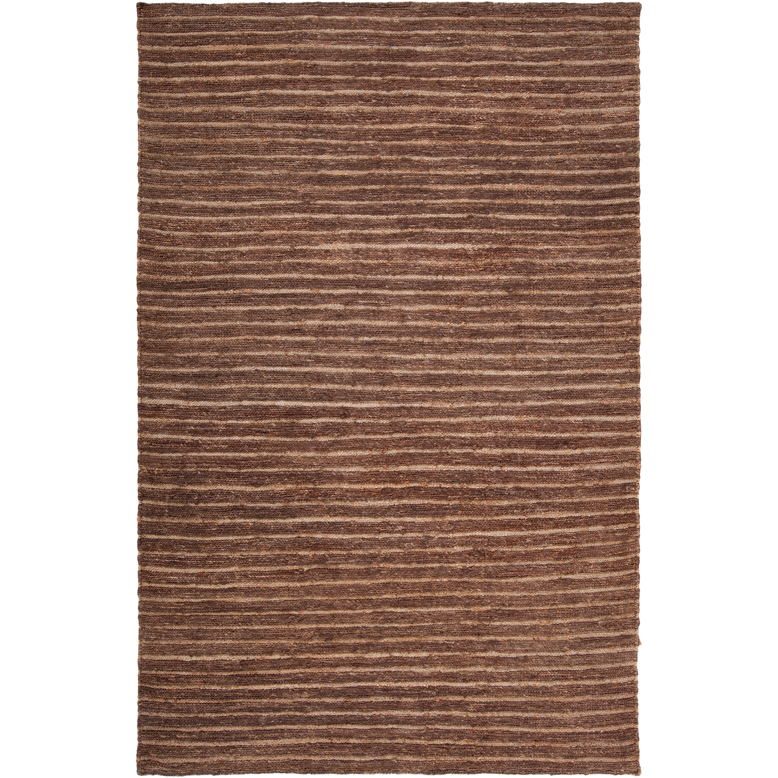 Handwoven Abstract Brown Doctate Natural Fiber Hemp Rug (33 X 53)