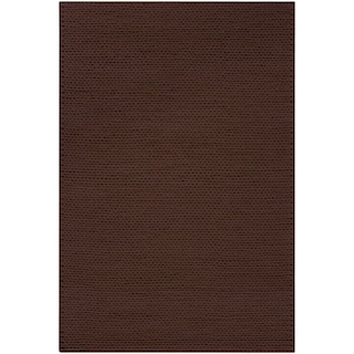 Hand-woven Brown Farron New Zealand Wool Soft Braided Texture Area Rug - 5' x 8'/Surplus