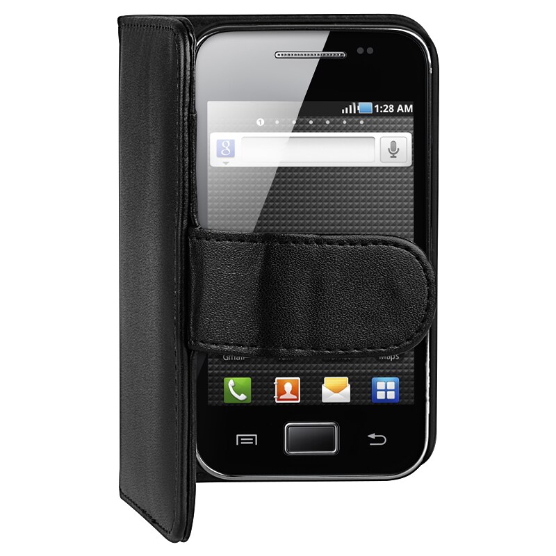 INSTEN Black Leather Wallet Phone Case Cover/ Card Holder for Samsung Galaxy Ace S5830