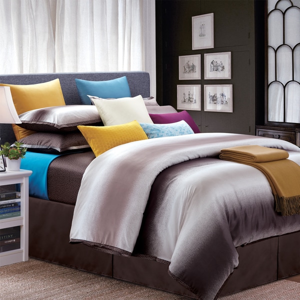 Shop Mocha Galaxy Queen-size 8-piece Cotton Comforter Set ...