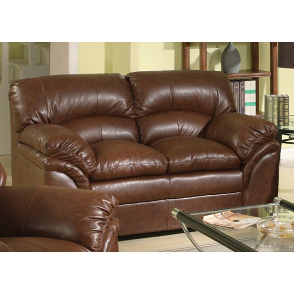 Joyce Brown Bonded Leather Loveseat