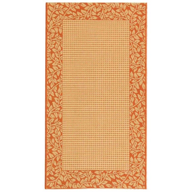 Poolside Natural/terracotta Indoor/outdoor Accent Rug (2 X 37)